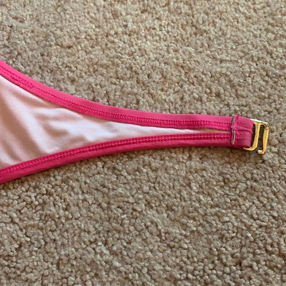 Pink Ruched Strapless Bikini Top - Picture 3 of 9
